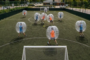 Zorb football group activity in Newcastle